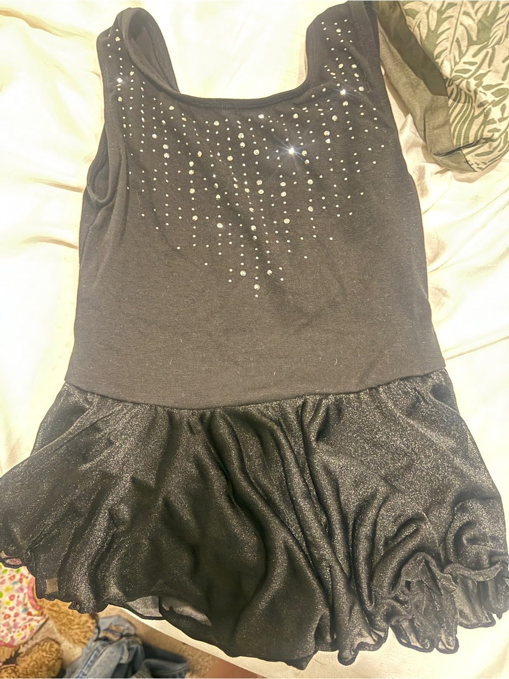 Cat & Jack Black black rhinestone leotard